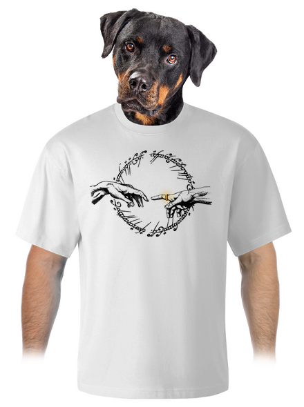 God of ring unisex túlméretezett póló White