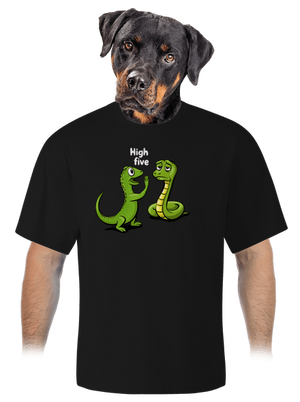 High Five unisex túlméretezett póló Black