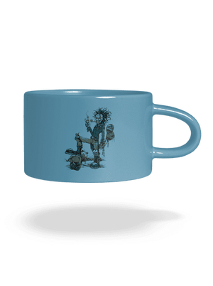 Evil clown macaron bögre Blue Macaron