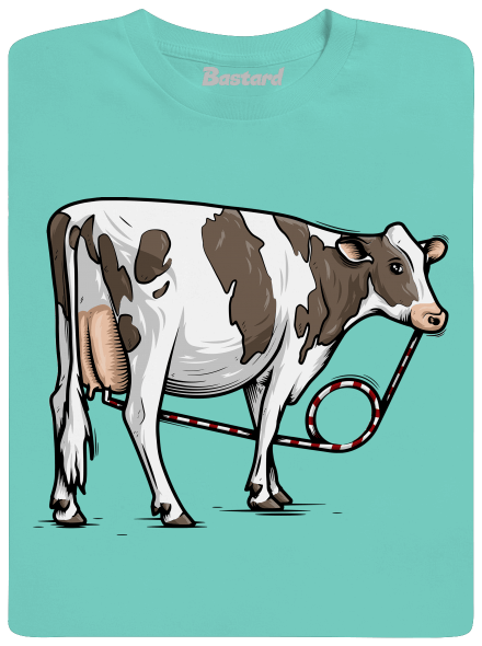 Cow drink férfi póló Millenial Mint