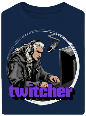 Twitcher unisex túlméretezett póló Midnight Blue