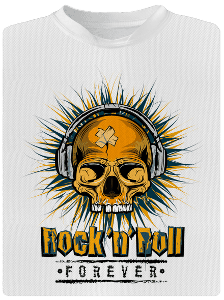 Rock'n'Roll forever férfi sportpóló White