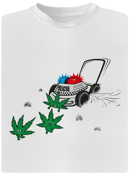 Ganja bust gyerek sport póló White