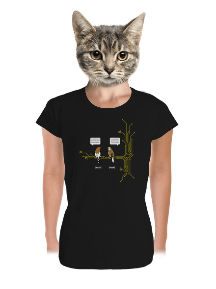 Beep and Peep prémium női póló Black