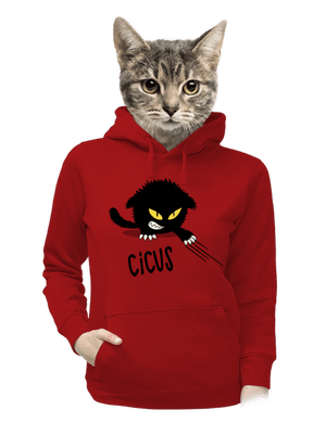 Cicus női kenguruzsebes pulóver Red Mal