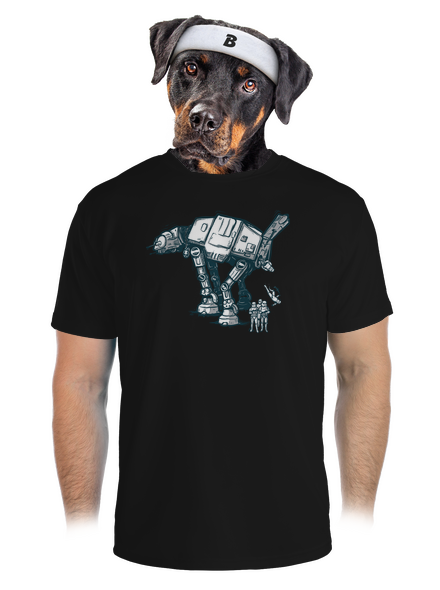AT-AT férfi sportpóló Black