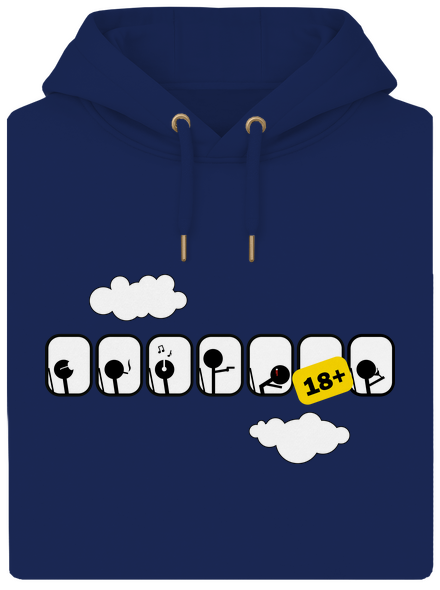 Repülőgép unisex prémium pulóver Navy