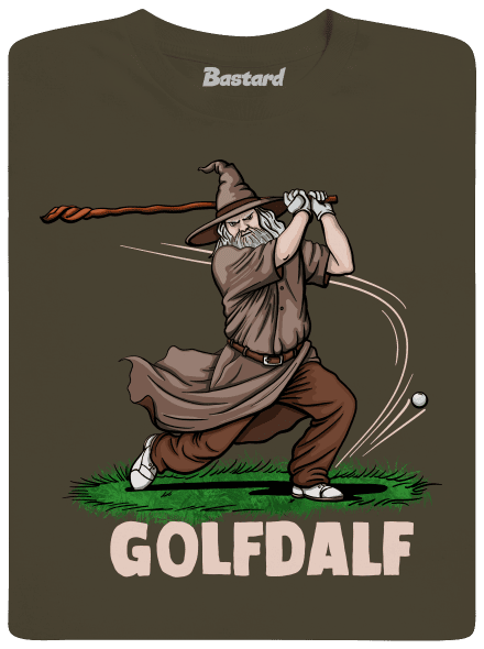 Golfdalf férfi hosszú ujjú póló Urban Khaki