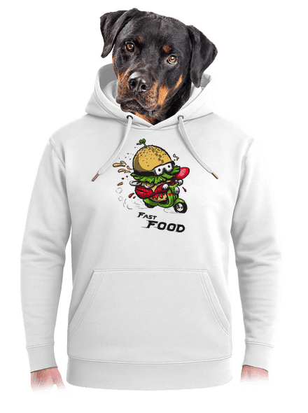 Fast Food unisex prémium pulóver Snowwhite