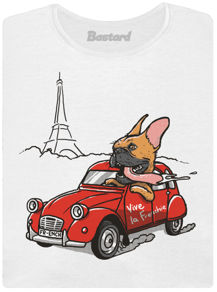 Francia buldog női póló White