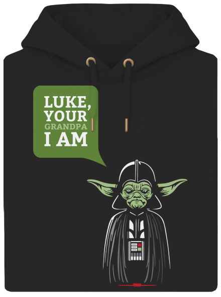 Mr. Yoda: Your grandpa I am unisex prémium pulóver Dark Black