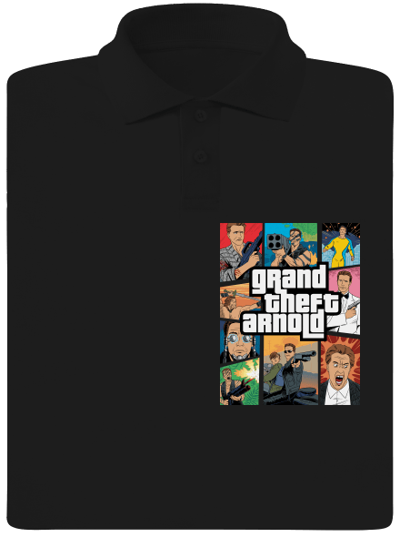 Grand Theft Arnold férfi pólóingek Black