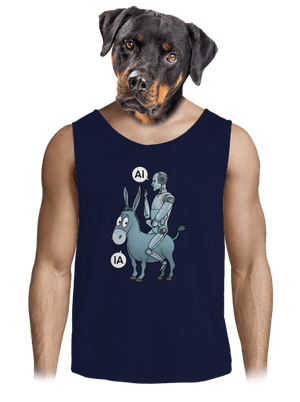 Szamár és AI férfi trikó French Navy