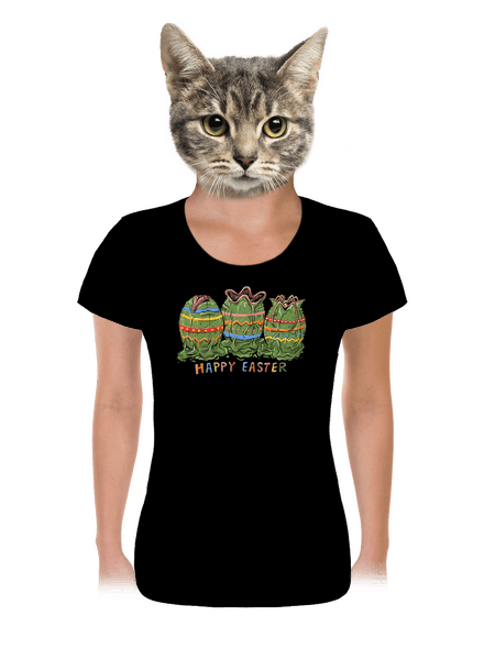 Happy easter női póló Black