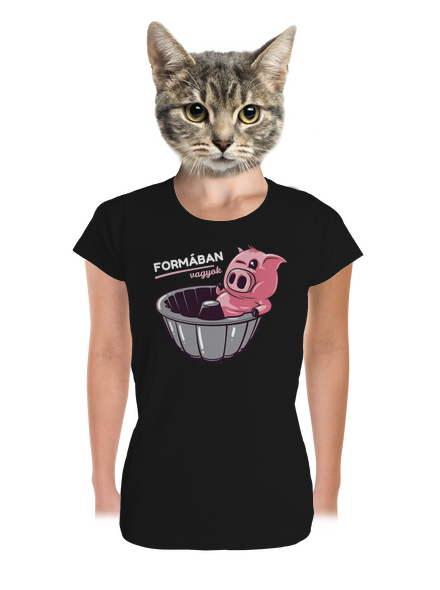 Formában prémium női póló Black