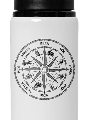 Alkoholos iránytű kulacs White