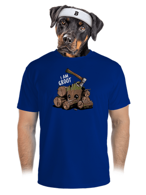 I Am Groot férfi sportpóló Royal Blue Mal