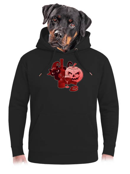 Hello wine unisex prémium pulóver Dark Black