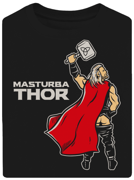 Masturbathor unisex túlméretezett póló Black