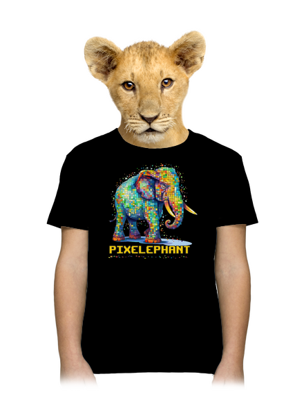 Pixelephant gyerek póló Black
