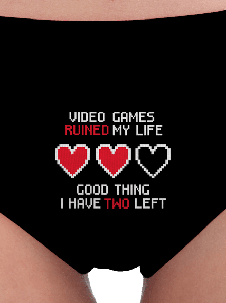 Video games női bugyik Black