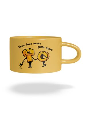 True love macaron bögre Yellow Macaron