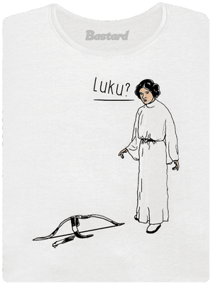 Luke és Leia prémium női póló White