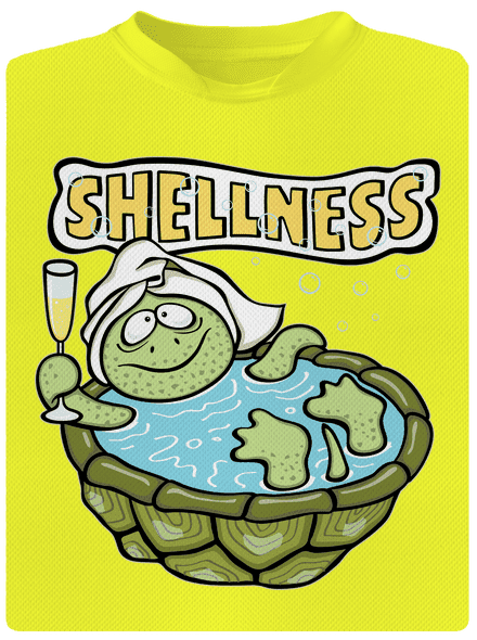 Shellness gyerek sport póló Neon Yellow