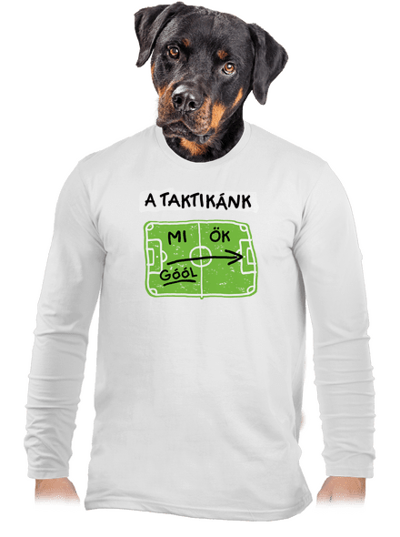 A futballtaktikánk férfi hosszú ujjú póló White