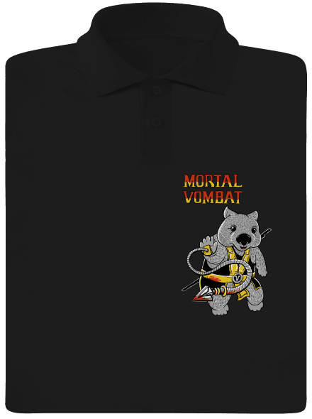Mortal Vombat férfi pólóingek Black