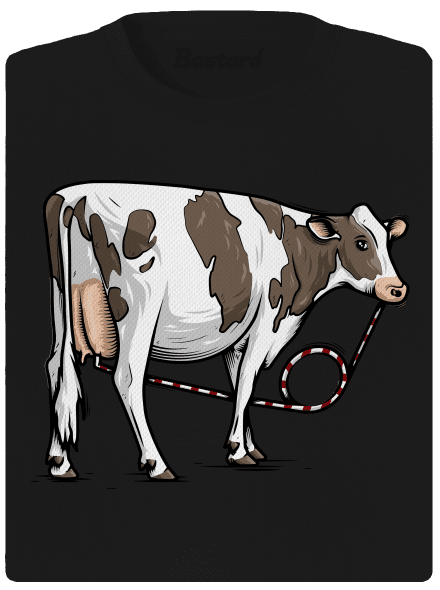 Cow drink női sportpóló Black