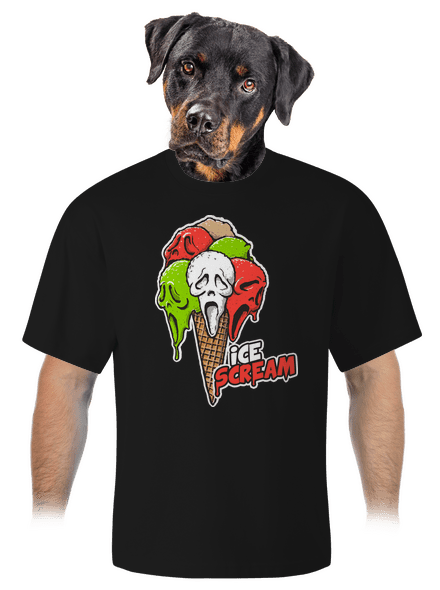 Ice Scream unisex túlméretezett póló Black