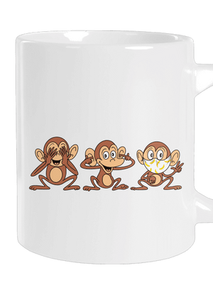 Kis majom nagy bögre White