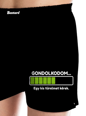 Gondolkodom férfi alsó nadrág Black