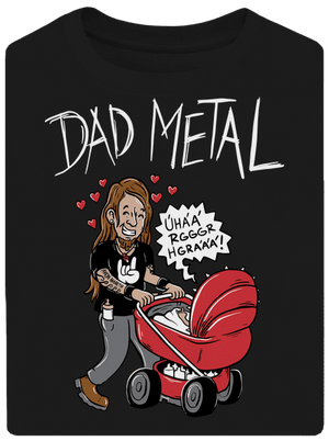 Dad metal unisex túlméretezett póló Black