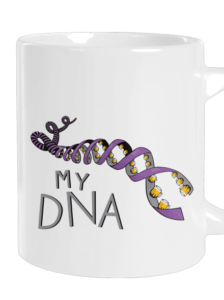 My DNA nagy bögre White