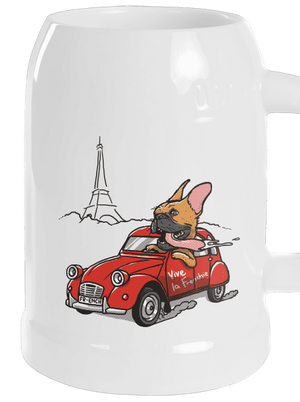 Francia buldog söröskorsó White