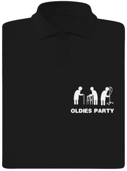 Oldies party férfi pólóingek Black