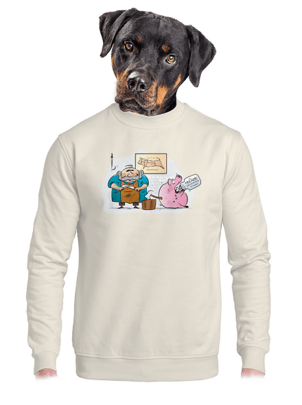 Hentes és disznó unisex crewneck Off White