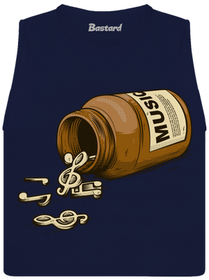 Music Pills női bővített trikó Navy