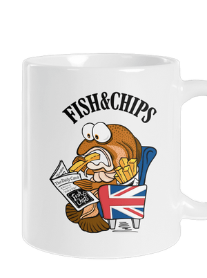 Fish and chips hagyományos bögre White