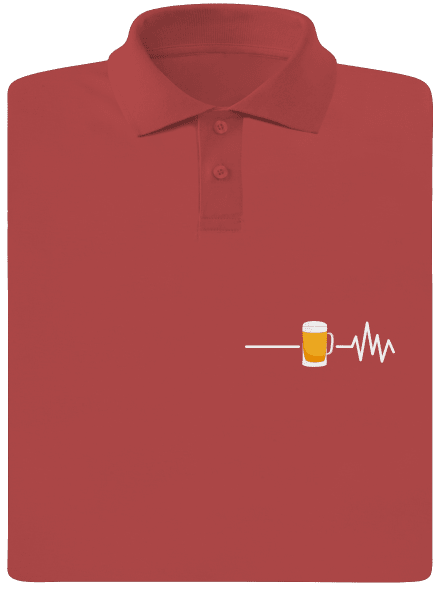 Beer help férfi pólóingek Burgundy