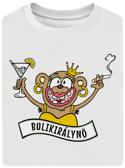 Bulikirálynő unisex túlméretezett póló White