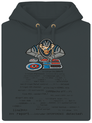 Coder ape unisex prémium pulóver Charcoal