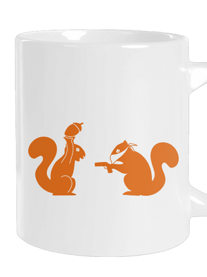 Mókusok nagy bögre White