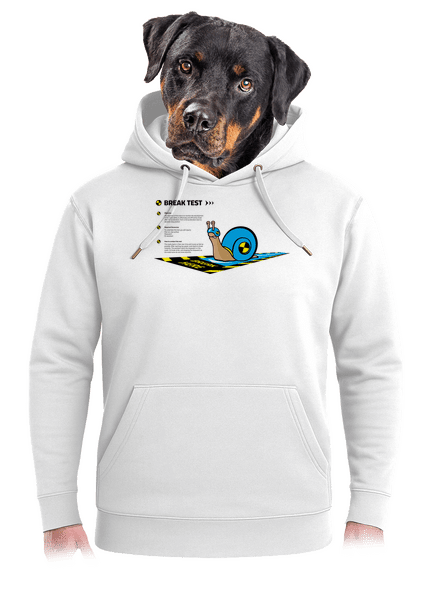 Snail test unisex prémium pulóver Snowwhite