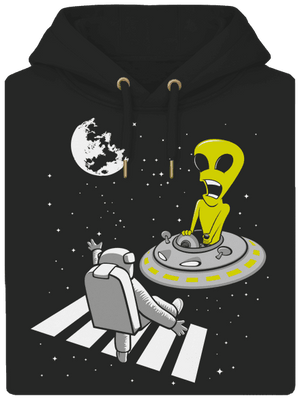 UFO crosswalk unisex prémium pulóver Dark Black