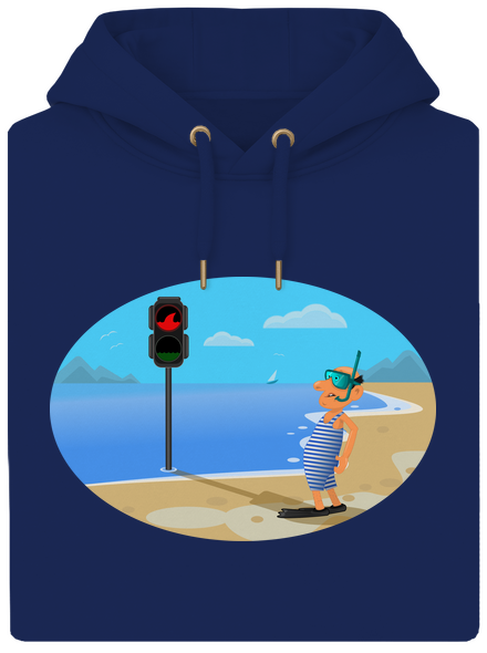 Biztonságos úszás unisex prémium pulóver Navy