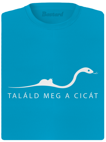 Találd meg a cicát női sportpóló Blue Atol