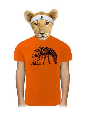 Zebra szerelem gyerek sport póló Neon Orange